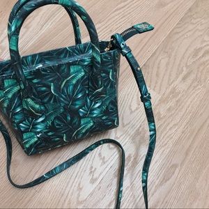 Tiny tote palm LEATHER